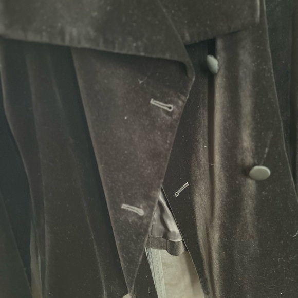 Zara black velvet jacket with ribbon tie. Size small. - Picture 4 of 4